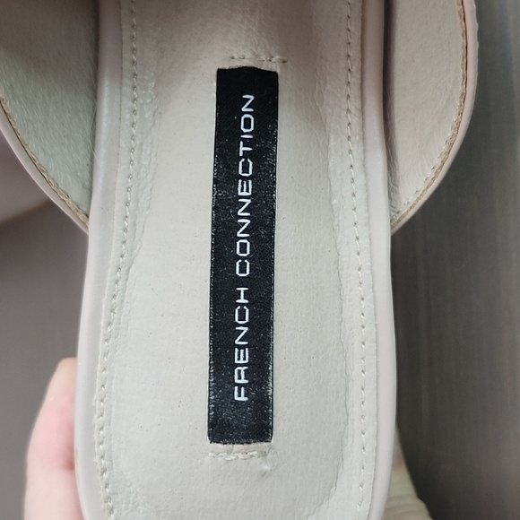 FRENCH CONNECTION light pink vegan leather block heel mule sandals - Picture 7 of 12